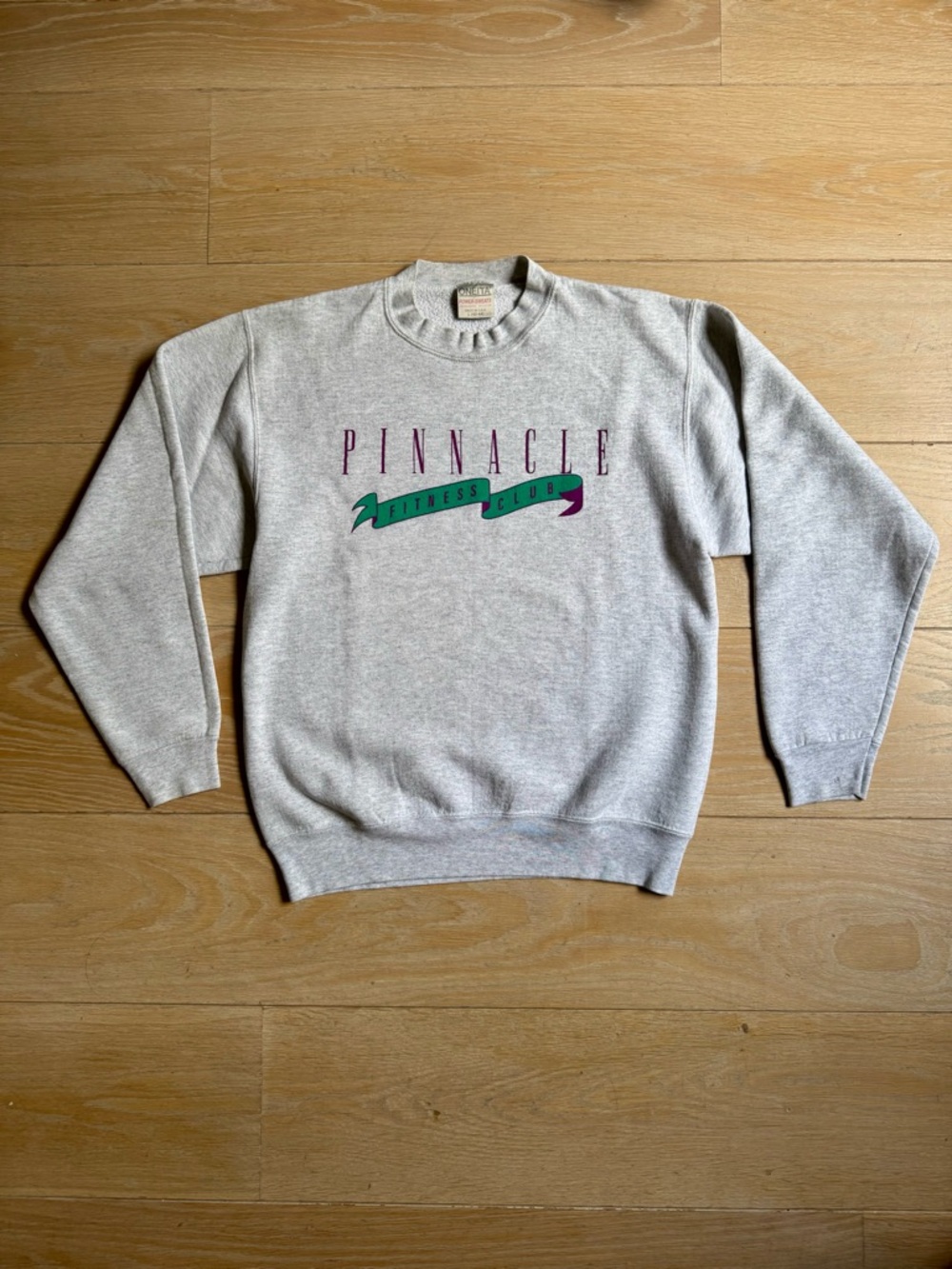 Vintage Pinnacle Fitness Club Heather Gray Crewneck Sweatshirt